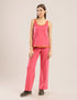 Reversible sleeveless tank top with round neck